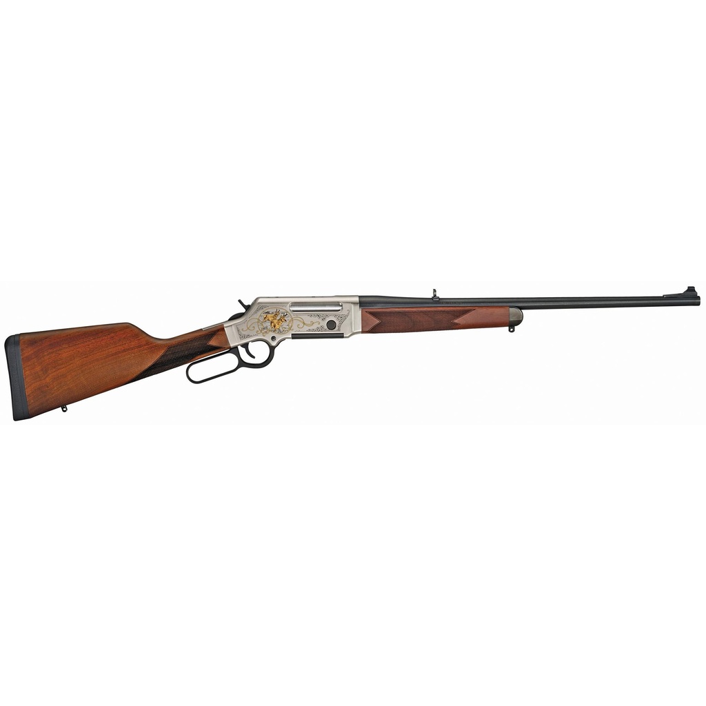 Henry Repeating Arms Long Ranger .243 Winchester 20" Coyote Wildlife Edition Lever Action Rifle Blued Finish Engraved Nickel Plated Receiver