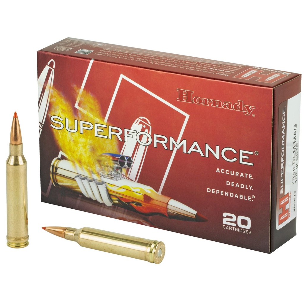 Hornady Superformance 7MM Remington Magnum 162 Grain SST 20 Round Box