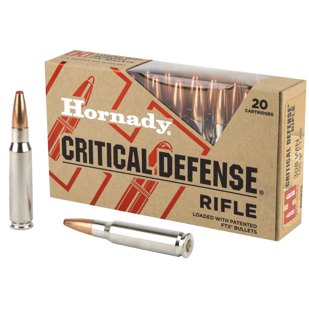 Hornady Critical Defense .308 Winchester 155 Grain FTX 20 Round Box