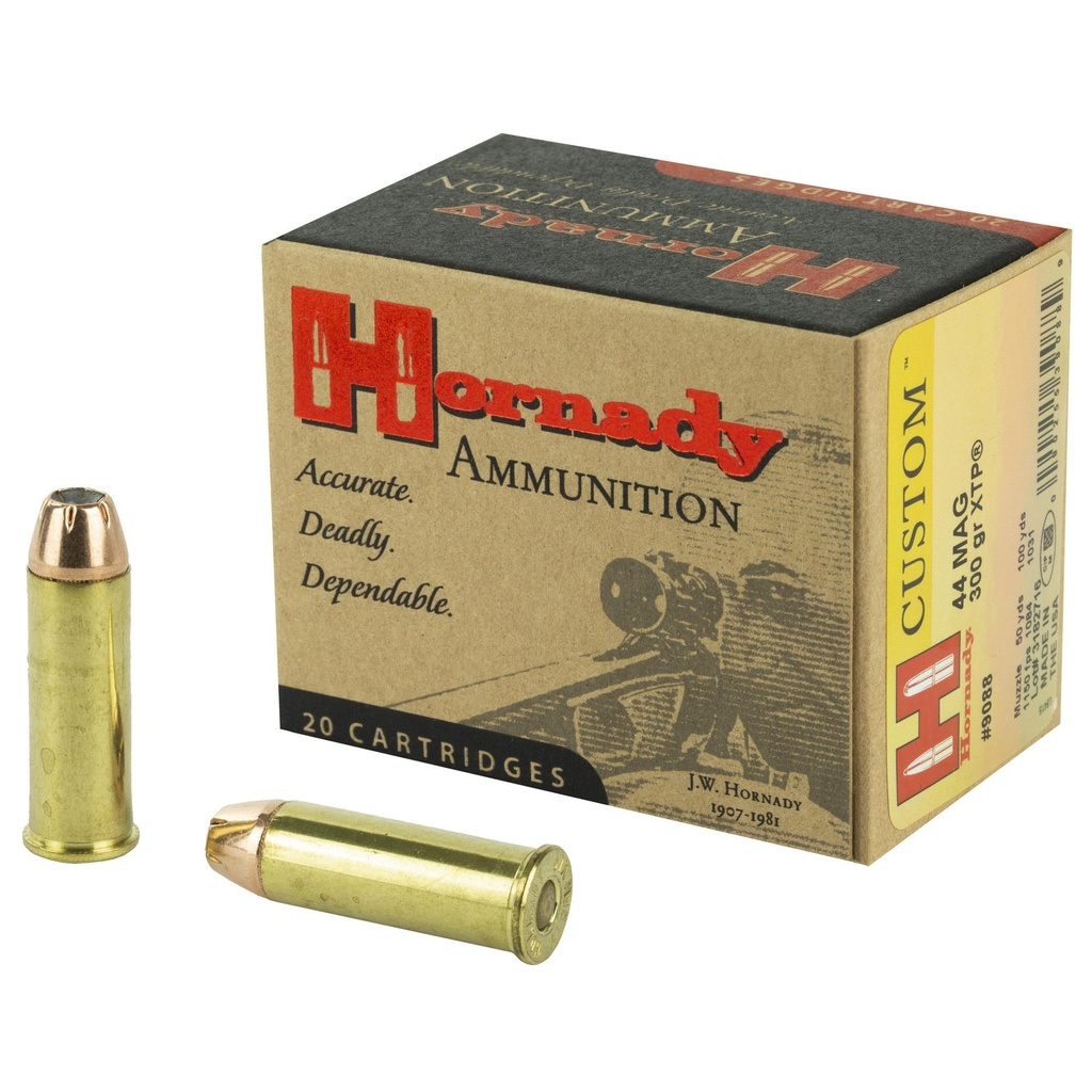 Hornady Custom .44 Magnum 300 Grain XTP 20 Round Box