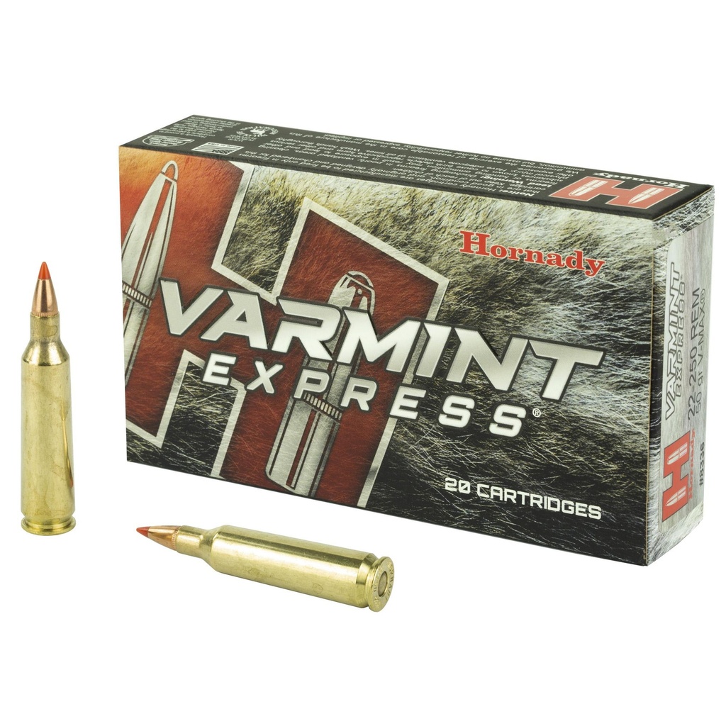 Hornady Varmint Express .22-250 50 Grain V-Max 20 Round Box