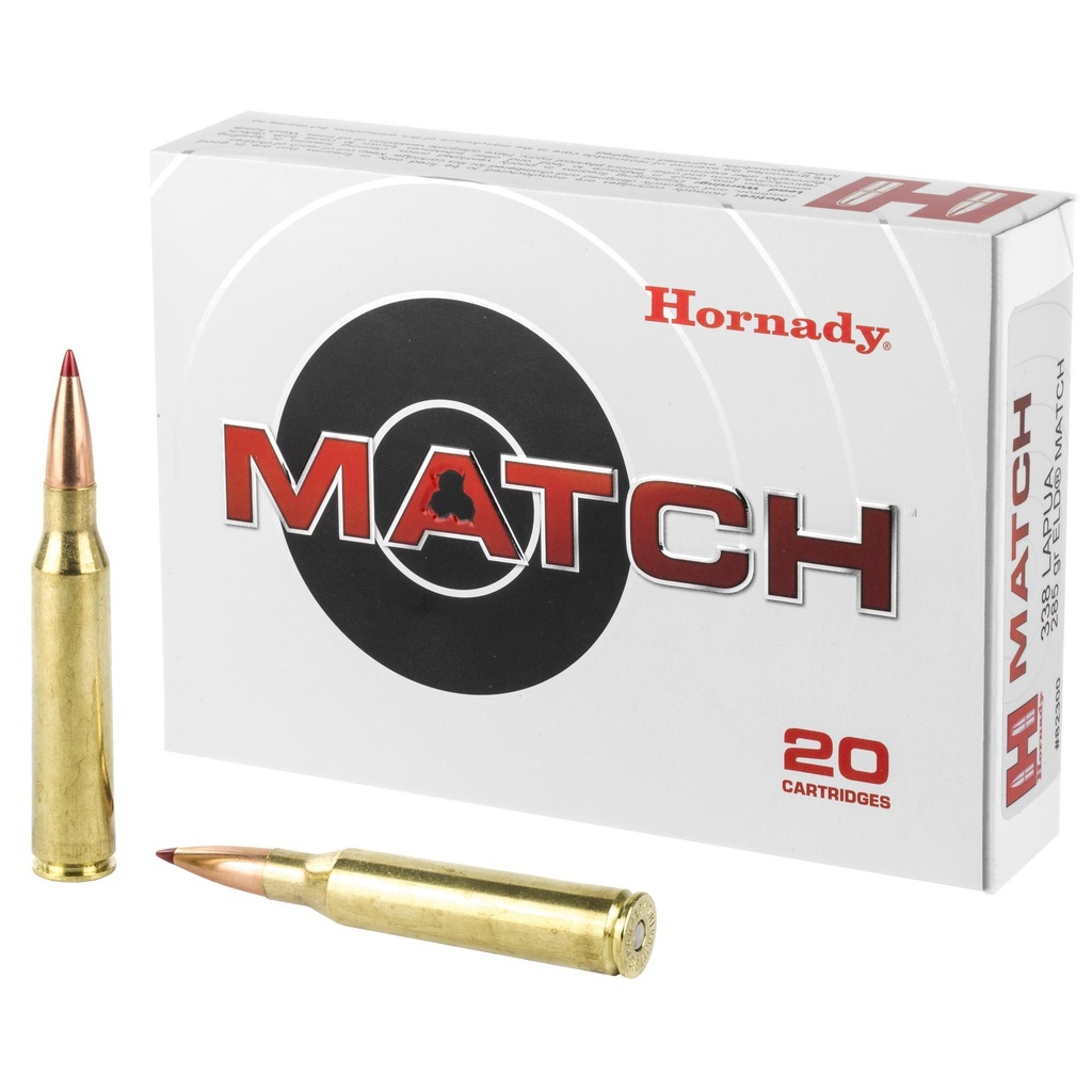 Hornady Match 338 Lapua 250 Grain BTHP 20 Round Box
