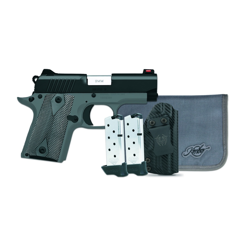 Kimber America Micro 9 9MM 3.15" Barrel KimPro II Finish Black Slide with Gray Body 7 Round