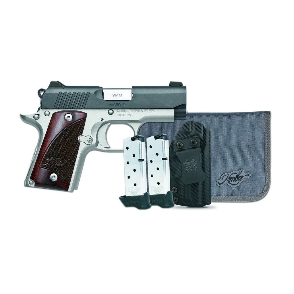 Kimber America Micro 9 9MM 3.15" Barrel Two Tone Black and Silver Finish 7 Round