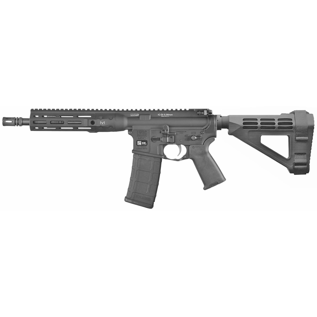 LWRC IC 5.56 NATO 10.5" Barrel Threaded Black Anodized M-LOK SBA3 Brace 30 Round