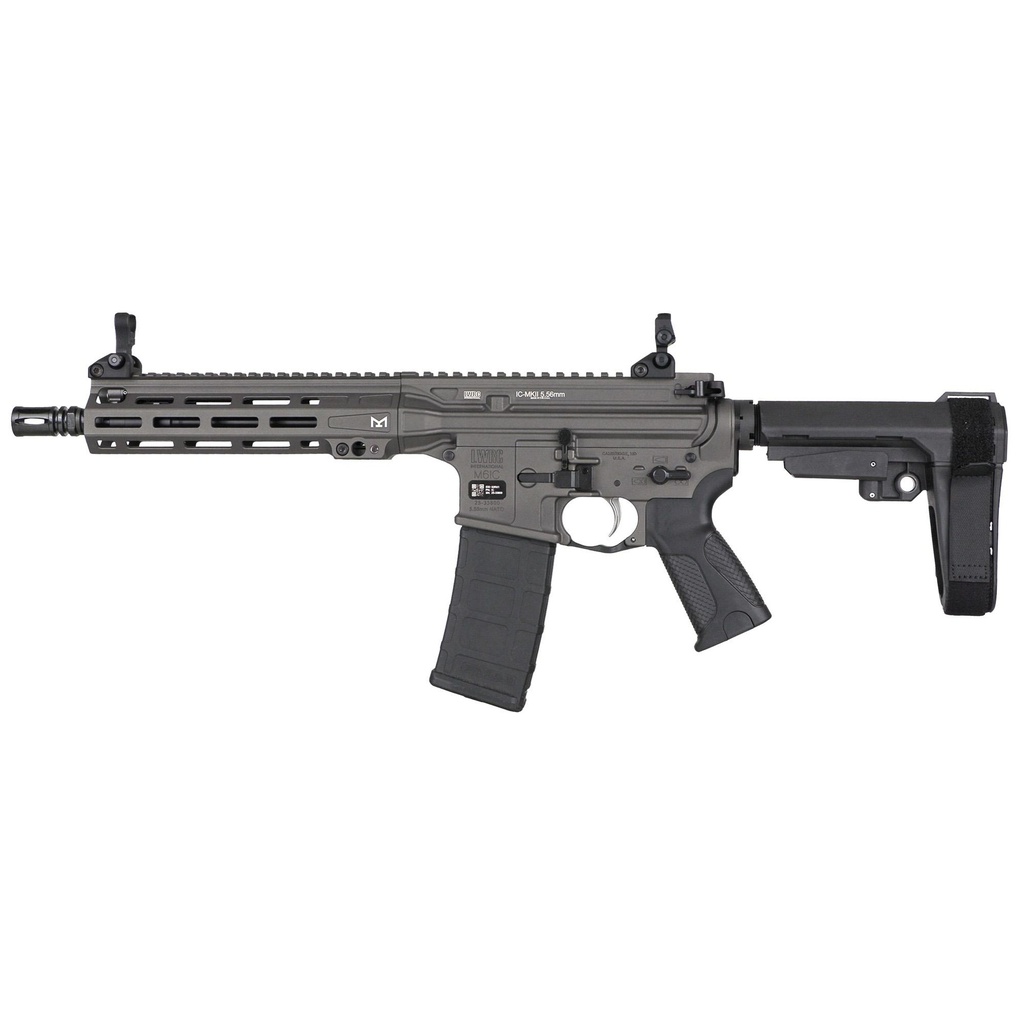 LWRC IC MKII Pistol 5.56 NATO 10.5" Threaded Anodized Tungsten Gray SBA3 Pistol Brace 30 Round