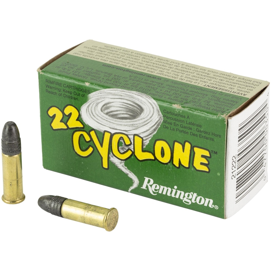 Remington CYCLONE .22 LR 36 Grain Hollow Point 50 Round Box