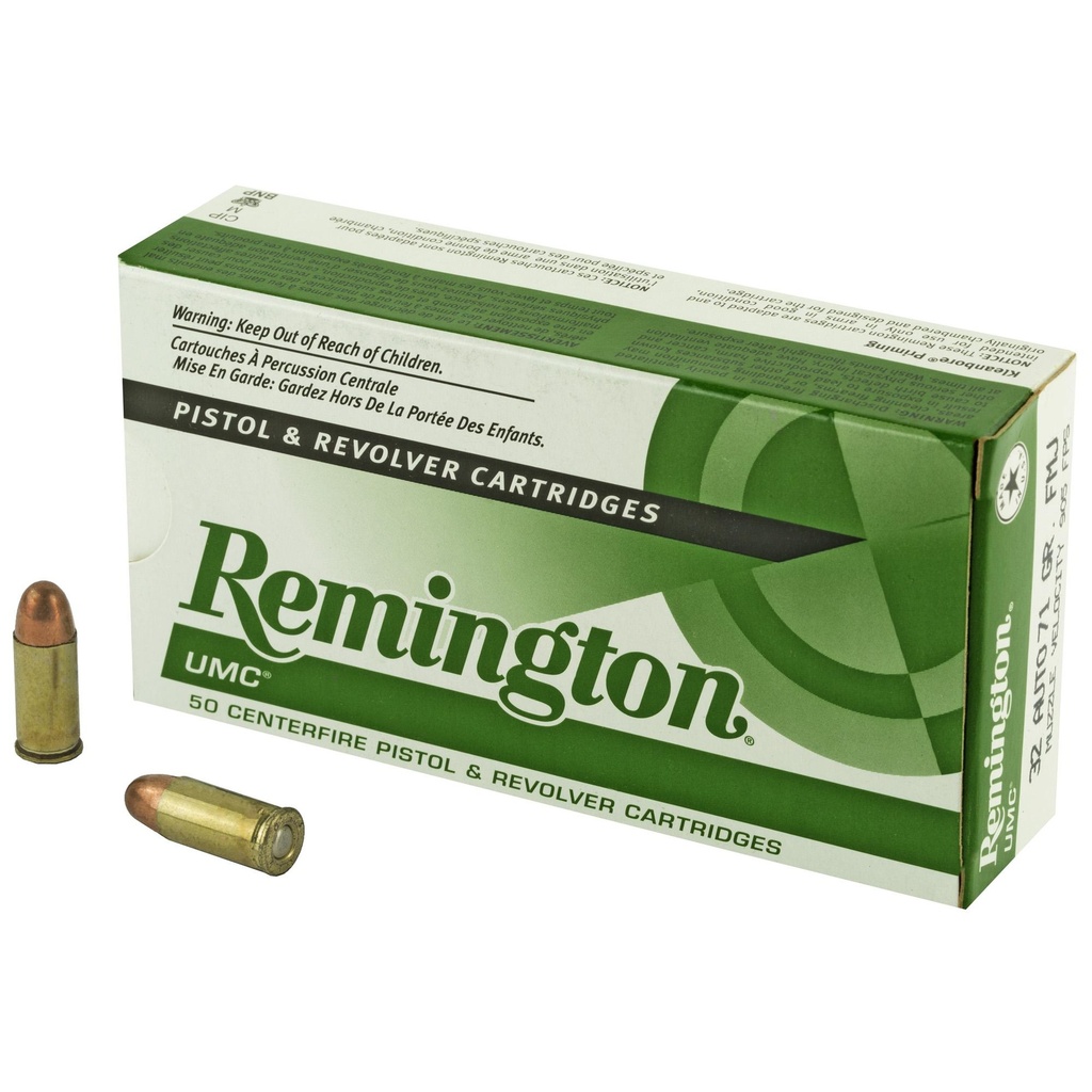 Remington UMC 32 ACP 70 Grain Full Metal Jacket 50 Round Box