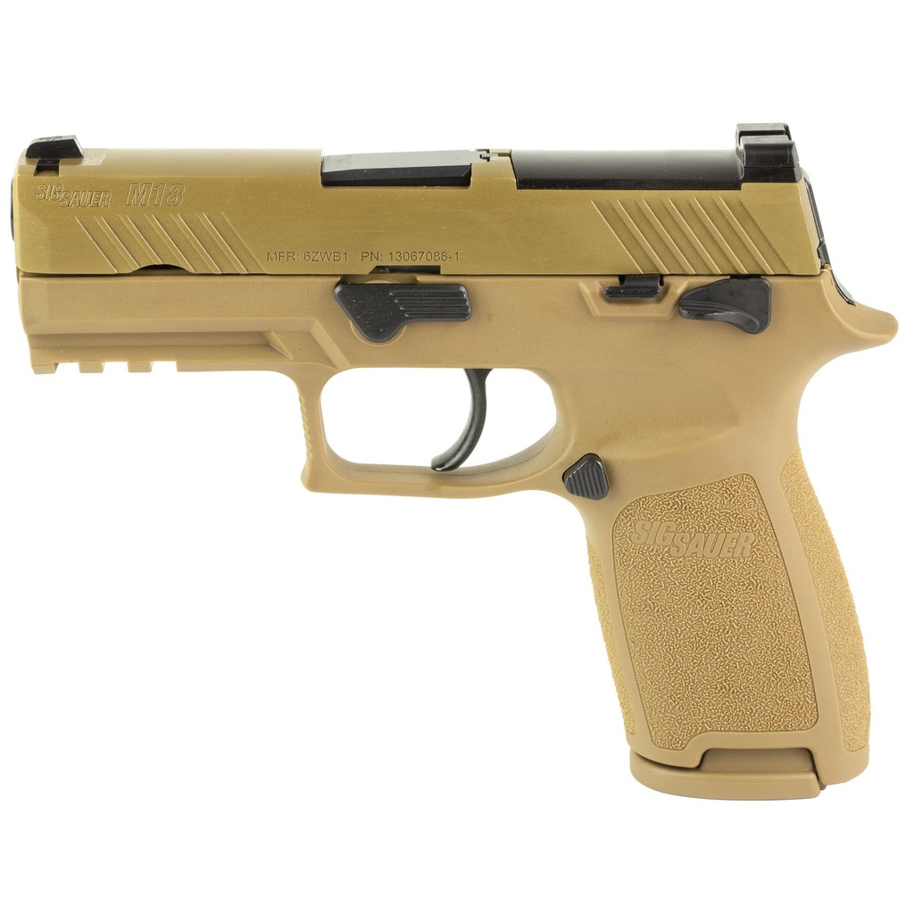 Sig Sauer P320 M18 9MM 3.9" Optics Ready Coyote Finish 21 Round Capacity