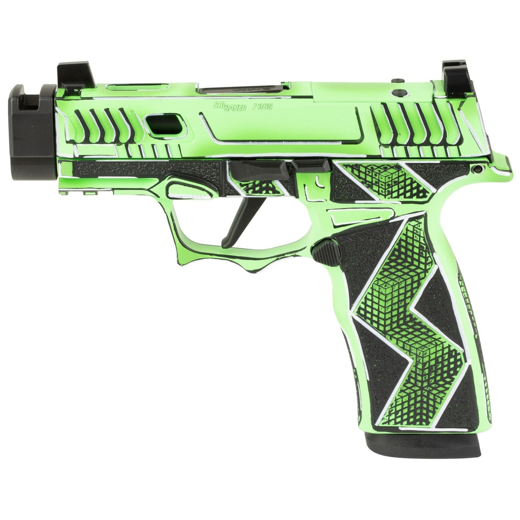Sig Sauer P365X 9MM 3.1" Optics Ready Cerakote Dayglow Green 17 Round