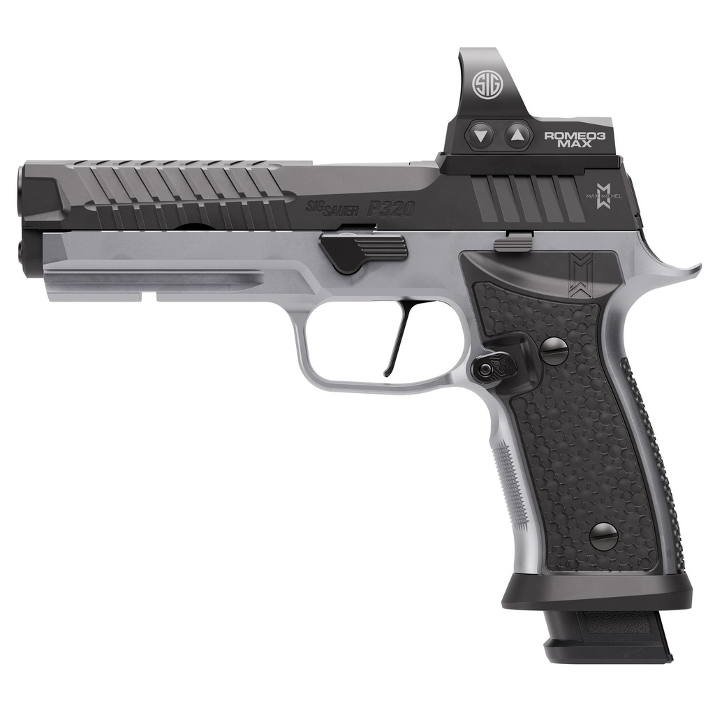 Sig Sauer P320 MAX 9MM 5" Nitron Finish Black/Silver Romeo3 Pro Optic 21 Round