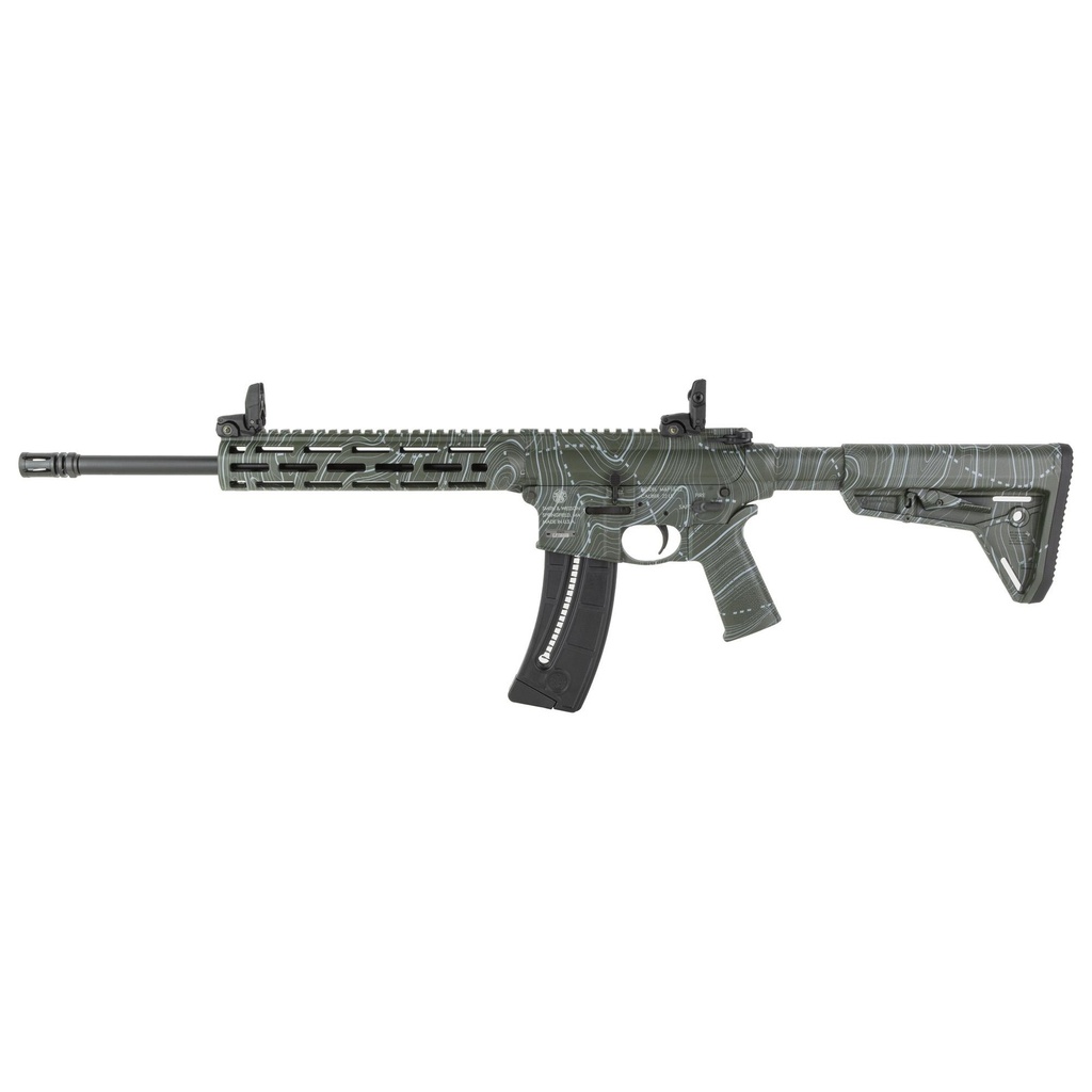 Smith & Wesson M&P15-22 .22LR 16.5" Threaded Barrel Olive Drab Green Cerakote 25 Round