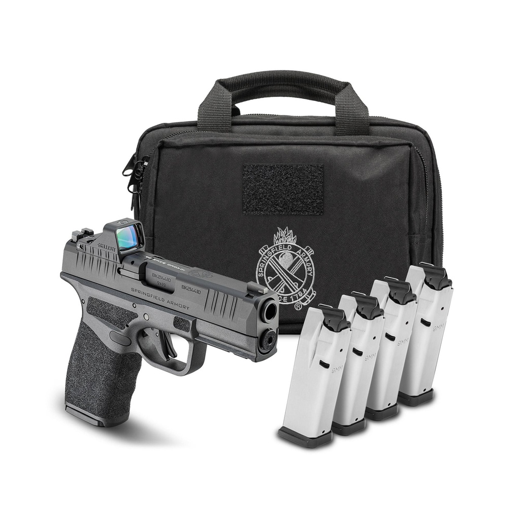 Springfield Hellcat Pro 9MM 3.7" Black Polymer Frame Optics Ready California Compliant 10 Round