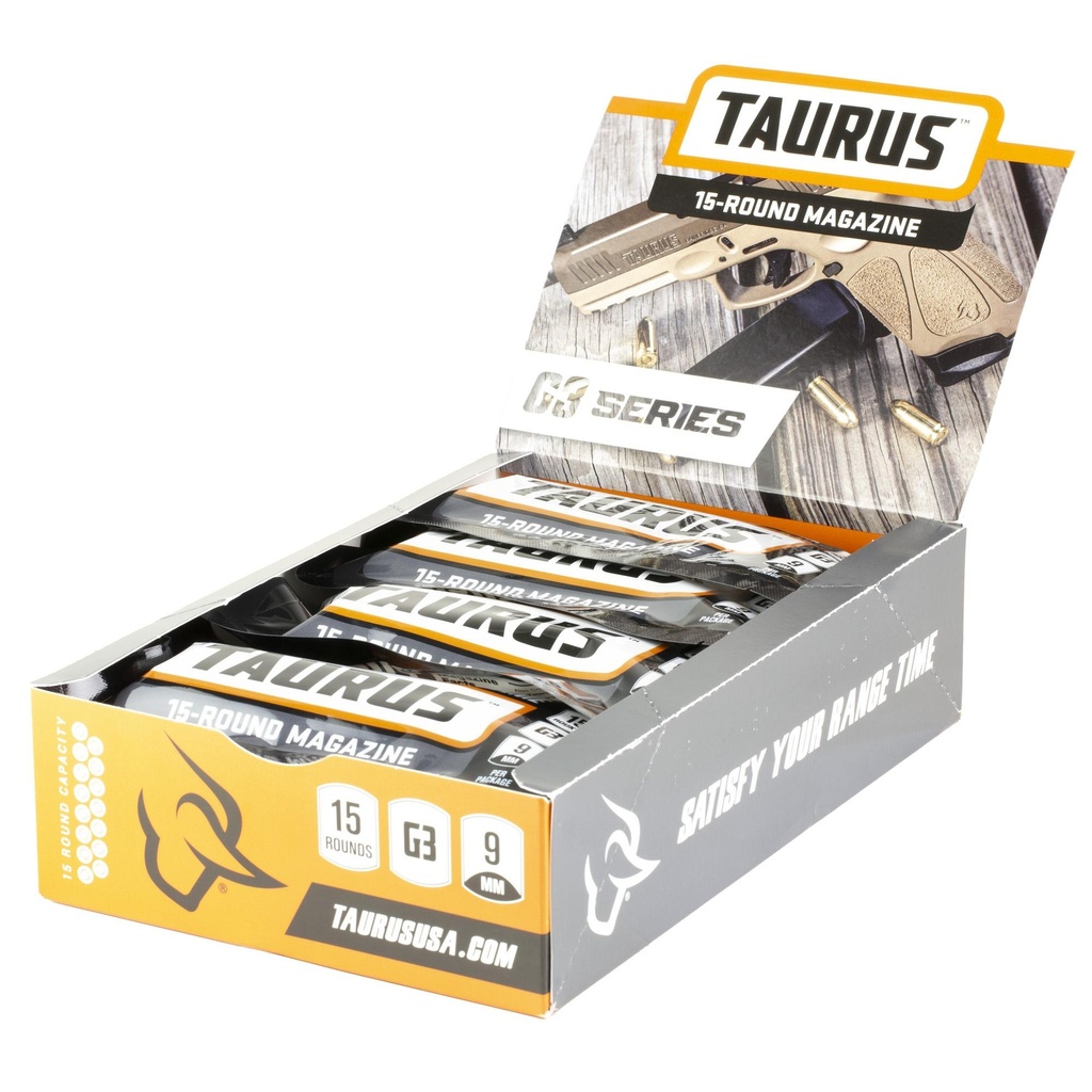 Taurus USA G3 Magazine 9MM 15 Round Black 12 Pack