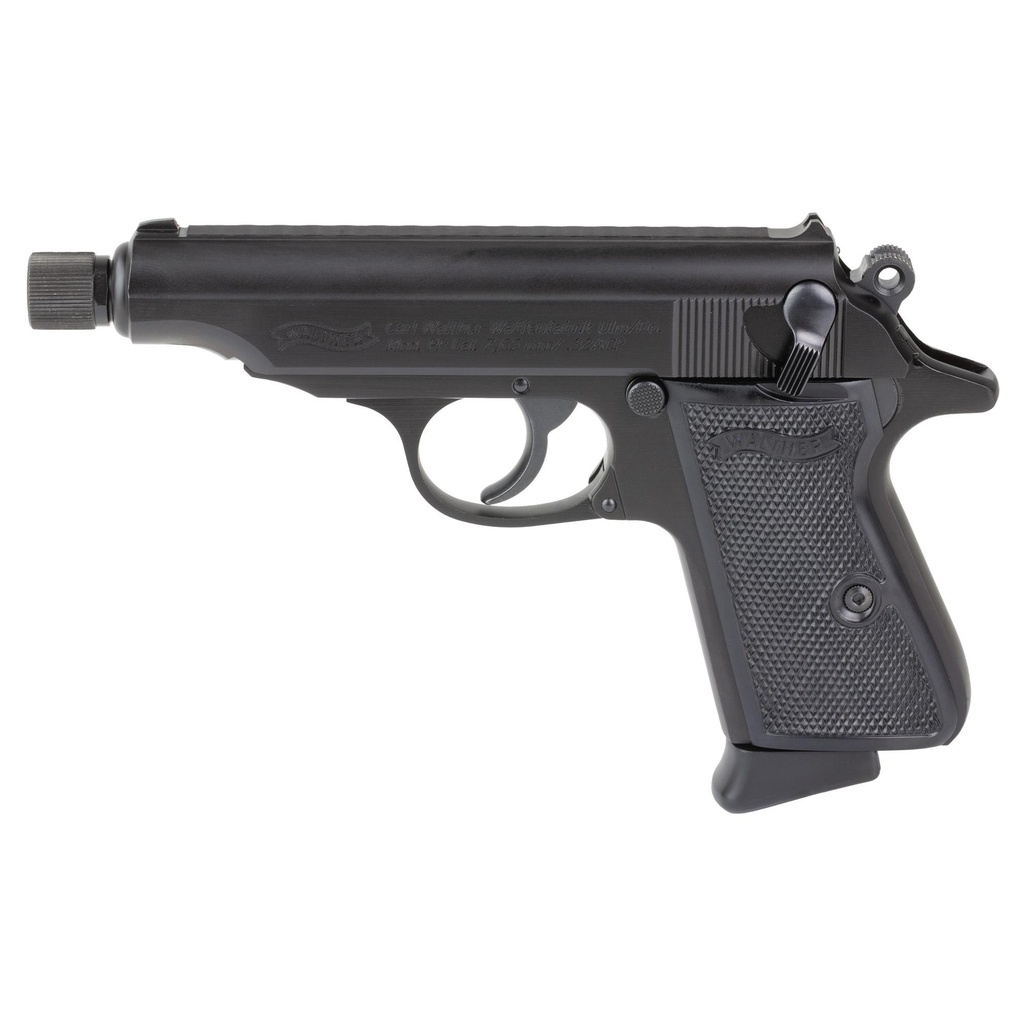 Walther PP SD .32 ACP 3.9" Threaded Black 8 Round