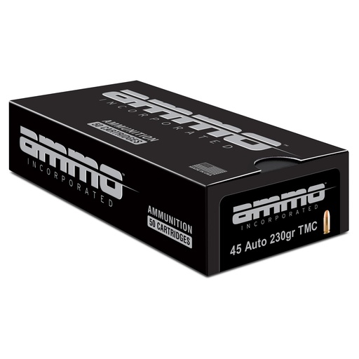 [45230TMC-A50] Ammo Inc Signature 45 ACP 230 Grains Total Metal Coating 50 Round Box 