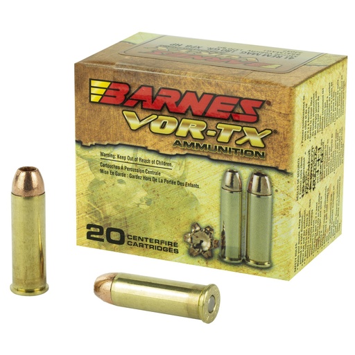 [22037] Barnes VOR-TX 41 Mag 180 Grain XPB Jacketed Hollow Point Lead Free 20 Round Box California Certified Nonlead Ammunition 