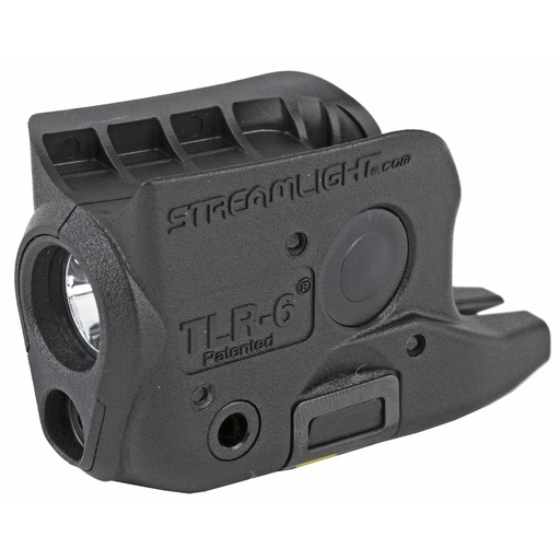 [69270] Streamlight TLR-6 Tac Light with Laser Fits Glock 42 43 Black C4 LED 100 Lumens Red Laser 2x CR1/3 N Lithium Batteries 
