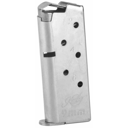 [1200846A] Kimber America Magazine 9mm 6Rds Fits Kimber Micro 9 & EVO SP Silver
