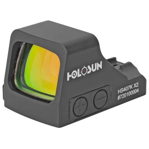 [HS407K X2] Holosun Technologies 407K-X2 Red Dot 6 MOA Dot Side Battery Black