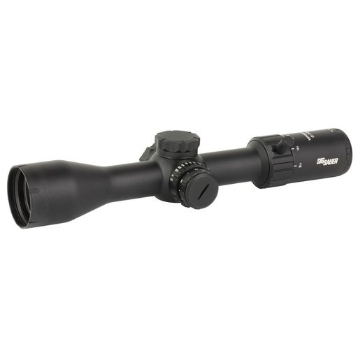 [SOW43004] Sig Sauer Whiskey 4 Rifle Scope 3-12X44mm 30mm Main Tube Second Focal Plane Hellfire Quadplex Illuminated Reticle Matte Finish Black 