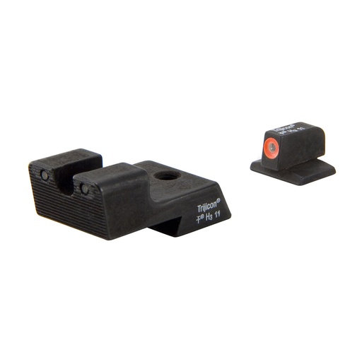 [CA128O-600527] Trijicon HD Tritium Sight Fits Colt 1911 Orange Outline Novak Low Mount Dovetail Cut 