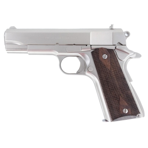 [10100115] Tisas USA 1911 Tank Commander SA 45ACP 4.25" Barrel 7Rds 2Mags Nickel Finish