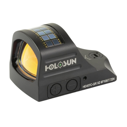 [HE407C-GR X2] Holosun Technologies 407C-GR-X2 Green Dot 2 MOA Side Battery Solar Failsafe 