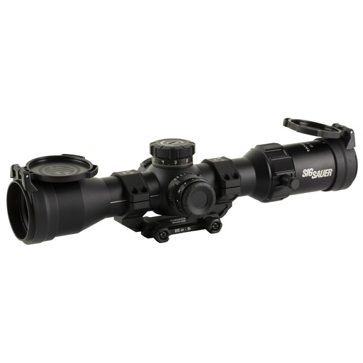 [SOTM62001] Sig Sauer Tango MSR Rifle Scope 2-12X44mm First Focal Plane MRAD Illuminated Milling 2.0 Reticle 44mm Objective 34mm Main Tube Black 0.1 MRAD Adjustment Included Mount and Flip Lens Covers 
