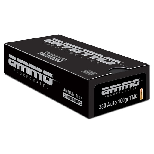 [380100TMC-A50] Ammo Inc Signature 380 ACP 100 Grain Total Metal Coating 50 Round Box 