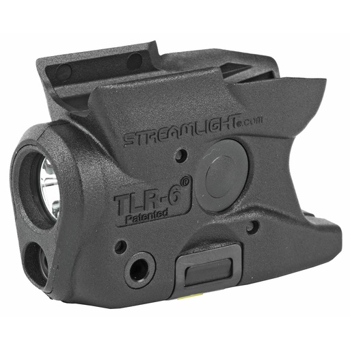 [69273] Streamlight TLR-6 Tac Light w/laser For S&W M&P Shield White LED and Red Laser 100 Lumens Includes 2 CR 1/3N Lithium Batteries Black