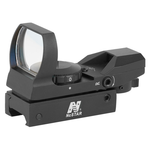[D4B] NcSTAR, 4 Reticle Reflex 4 Reticles (Bullseye, Star Burst, Dot, and Cross) Black Weighs 4.3oz 3 MOA Dot 7 Brightness Settings Clamp on Weaver/Picatinny Rail Mount 