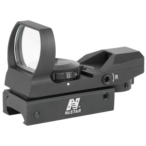 [D4RGB] NcSTAR 4 Reticles(Bullseye, Star Burst, Dot, and Cross) Black Weighs 4.3oz 3MOA Dot 7 Brightness Settings Clamp on Weaver/Picatinny Rail Mount 