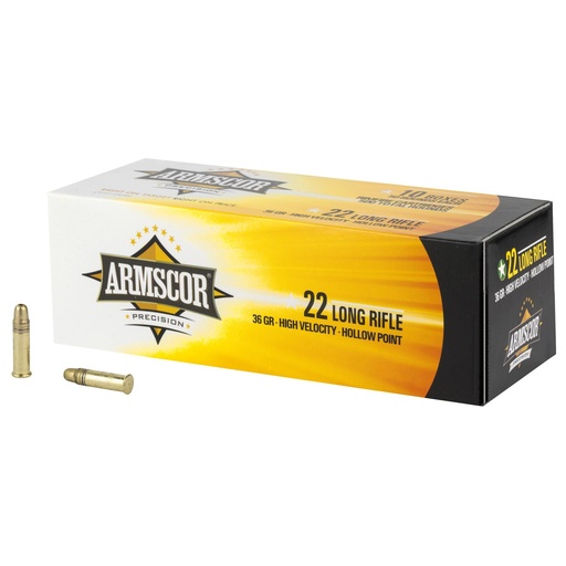[50015PH] Armscor Ammo 22LR 36 Grain Hollow Point Hi-Velocity 50 Round Box 