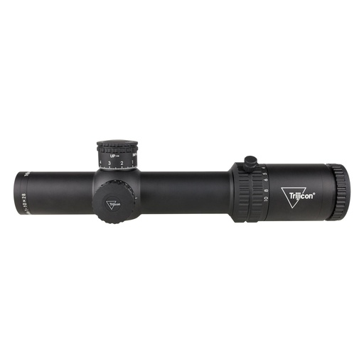 [CR1028-C-2900050] Trijicon Credo 1-10X28mm First Focal Plane Riflescope Red/Green MRAD Segmented Circle Reticle 34mm Tube Black 