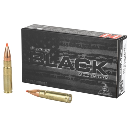 [80873] Hornady BLACK 300 AAC Blackout 110 Grain V-Max 20 Round Box 