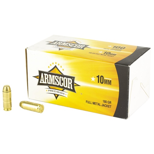 [50440] Armscor Ammo 10mm 180 Grain Full Metal Jacket 100 Round Box 