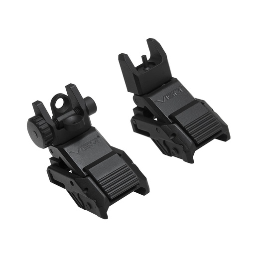 [VMARFLC] NcSTAR Pro Series Flip-Up Sights Front and Rear Fits Picatinny Black 