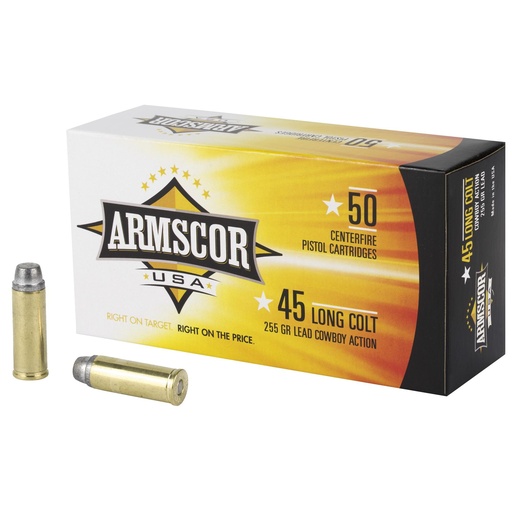 [FAC45LC-1N] Armscor 45LC 255 Grain Lead 50 Round Box 