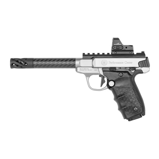 [12081] Smith & Wesson SW22 Victory PC SA 22LR, 6" Target Carbon Fiber Barrel 10Rds 2Mags Stainless Steel
