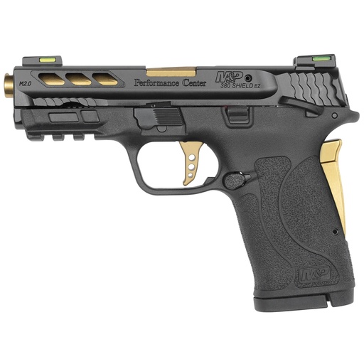 [12719] Smith & Wesson Shield EZ .380 ACP 3.8" Ported Barrel Black with Gold Accents 8 Round