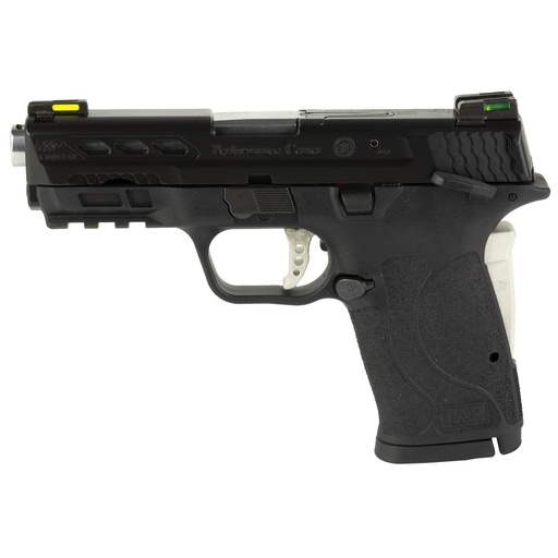 [13225] Smith & Wesson M&P9 Shield EZ 9MM 3.8" Ported Barrel Armornite Finish Black Frame with Silver Accents 8 Round