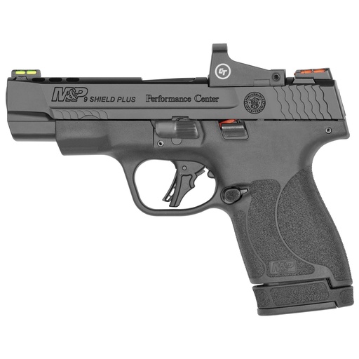 [13253] Smith & Wesson Shield Plus 9MM 4" Optics Ready Black with Crimson Trace Red Dot 13 Round Capacity