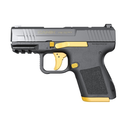 [HG7620G-N] Canik METE MC9 9mm 3.18" Barrel (1) 12Rd (1) 15Rd 2Mags Black with Gold Accents