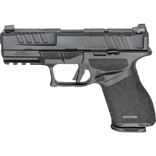 [EC9409B-U] Springfield, Echelon 4.0C Comp, Semi-automatic, Striker Fired, Polymer Frame Pistol, Compact, 9MM, 4" Barrel with Integrally Compensated Slide, Melonite Finish, Black, Optics Ready Slide, Front Tritium Night Sight, Tactical Rack U-Dot Rear, 2 Magazines, (1)-18 Round and (1)-15 Round