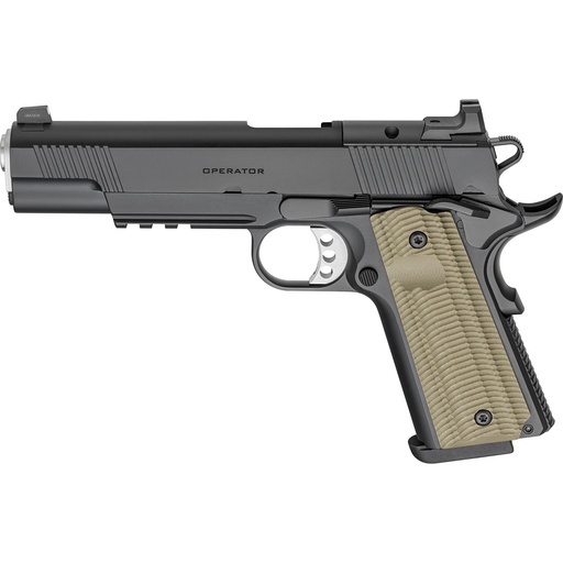 [PO9229AOS] Springfield Operator AOS 1911 SA  9mm 5" Match Grade Barrel 9Rds 2Mags Black