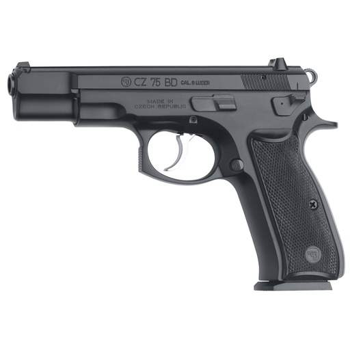 [91130] CZ 75 BD DA/SA 9mm 4.6" Cold Hammer Forged Barrel 16Rds 2Mags Black