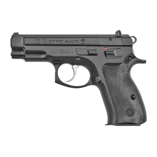 [91190] CZ 75 Compact DA/SA 9mm 3.75" Cold Hammer Forged Barrel 15Rds 2Mags Black