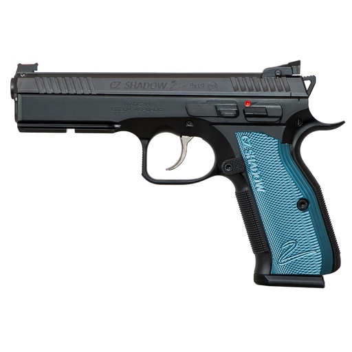 [91257] CZ Shadow 2 DA/SA 9mm 4.89" Barrel 17Rds 3Mags Black and Blue