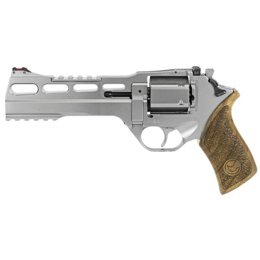 [CF340.249] Chiappa Firearms Rhino SA 357 Magnum/38 Special 6" Barrel 6Rds 3 Moon Clips Silver